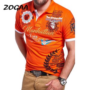 Herren Polos ZOGAA Sommer T-Shirt Männer Kurzarm Casual Herren Brief Gedruckt Slim Fit Umlegekragen Tops Mode Persönlichkeit Große Größe 230712