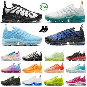 ORIGINAL VAPOURMX TN PLUS CUSHION RUNNINGSKOD TNS SPORT STOR STORLIG 13 TRIPLE BLICK CRIMSON GELDIENT VIT RÖD VOLT BLÅ MENS WOMENS TNS. Sneakers tränare