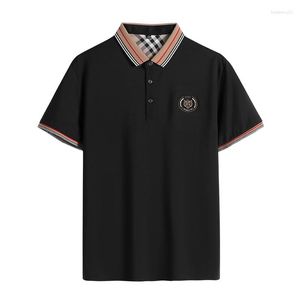 Mens Casual Shirts Summer Men Polo Shirt Fashion Business Lapel Button Luxury Brodery Short Sleeve T-Shirt Topps