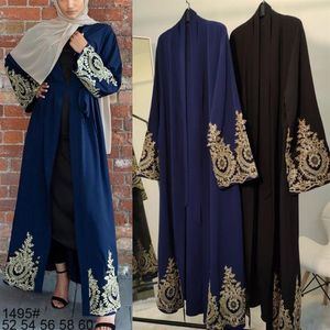 Etniska kläder Kaftan Dubai Abaya Kimono Cardigan Muslim Hijab Dress Turkish Saudi Arabia African Dresses for Women Caftan Robe I283j