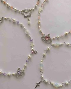 Fairy Core Serenity Love Necklace Rosary NecklaceFairyCharmFairyCorey2K indie smycken pixie halsband l230704