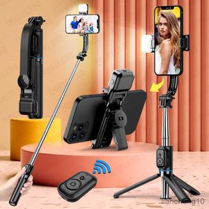 Selfie Monopods 2023 NOVO Selfie Stick Tripé destacável suporte de telefone monopé com controle remoto sem fio Bluetooth para Huawei iPhone Android R230713