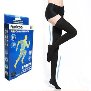 Scaldamuscoli per braccia Calze a compressione Findcool 2030 mmHg con fascia in silicone Tubo flessibile di supporto alto Punta chiusa 230712