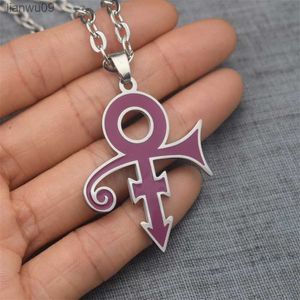 Prince Love Symbol RIP Collana commemorativa Catena con ciondoli in metallo Minimalismo Artista Gioielli L230704