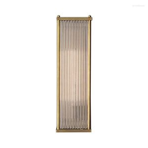 Wall Lamps Modern Luxury Rectangular Glass Rod Cage American Style Living Room Dining Bedroom Sconces Lights Fixtures