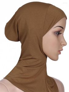 Roupas étnicas 12pcs One Dozen Muslim Women Girls Sport Inner Hijab Caps Islâmico Underscarf Hats Crossover Estilo Clássico Atacado