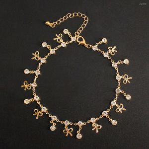 발목 Vintage Bohemian Butterfly 펜던트 여성을위한 여름 해변 발목 팔찌 보석