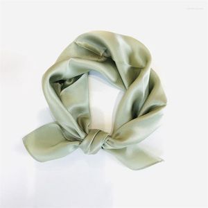 Шарфы женский шелкопный шарф 53 см тонкий маленький квадратный полотенце Простой темпераментный корейский стиль сплошной шейки