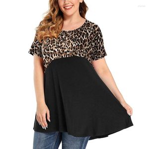 女性の Tシャツ夏の女性の Tシャツルーズヴィンテージ半袖パッチワークプリント Tシャツ女性の脂肪 MM プラスサイズの女性服大きいトップス