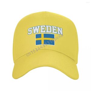Ball Caps Baseball Cap Sweden Flag Swedish Fans Country Map Wild Sun Shade Peaked Adjustable Outdoor For Men Women
