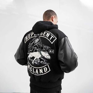 Jaquetas masculinas Death Sweatshirt Pilot Jacket Dog Harajuku Hoodie Punk Coats Sudadera Streetwear Fleece Casual Casacos Heavy Metal Chaquetas J230713