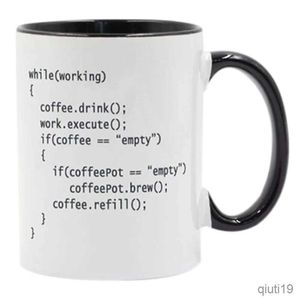 Mugs Coffee ++ Program för programmerare Kaffe mugg keramisk kopp färghandtag färg jul nyår presentmugg r230713