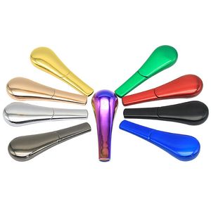 Spoon glass pipe detachable mini Metal Smoking Pipe Bubblers pipes With Magnet Magnetic Portable dry herb tobacco pipe 3.8 inches Gift set