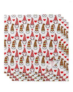 Table Napkin Christmas Gnome Love Napkins Set Festival Home Wedding Party Dinner Cloth