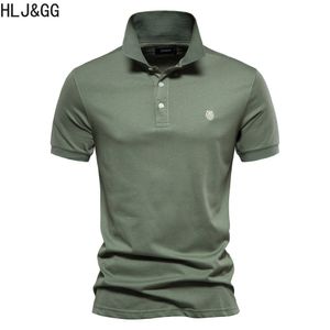 Polo da uomo HLJ GG Polo da uomo di taglia europea per uomo Casual sportivo da uomo di alta qualità con polo da ricamo Polo classica da uomo con risvolto Tee 230712