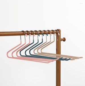 Hangers 10Pcs Lack Pants Anti-Rust Chrome Metal Non Slip Rubber Coating Space Saving Jeans Hanger For Easy-Slide