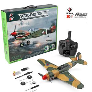 ElectricRC Aircraft Wltoys A220 RC Airplanes FourChannel Like Real Machine P40 Fighter Remote Control Glider Unmanned Outdoor Toy 230712