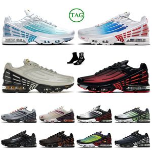 2023 TN Plus 3 män kvinnor TNS. Runningskor inställda iii Unity Laser Blue Purple Triple White OG Black Ghost Green Aqua Tnplus TN3 TNS obsidian Trainers Big Size 12 Sneakers