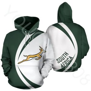 Luvtröjor herr afrikanska kläder South Springbok Pullover Rund stil Herr Casual Street Hoodie Tröja 230711