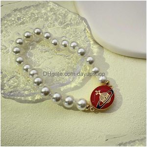 Chain Empress Dowager Pearl Bracelet Girl Ins Small Design Sense Versatile Temperament Pendant Handwear Drop Delivery Jewelry Bracele Dhq7W