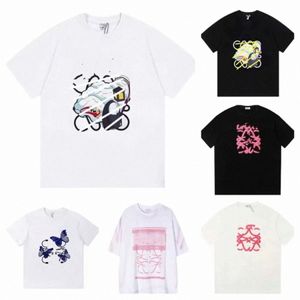 デザイナーサマーメンズ女性デザイナーTシャツメンズTシャツロウイークモノグラムプリント半袖シャツメンズルーズルーズサイズの豪華なストリートTシャツルーズトレンV2Ex＃