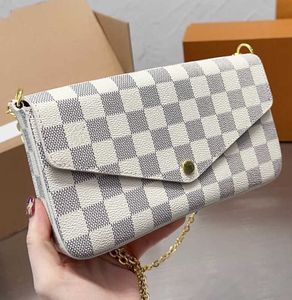 2023 Eski Çiçek Moda Çantaları Üç Parça Set Omuz Çantası M44823 Bayan Crossbody Canse Messenger Çantalar Çanak Çantalar Çiçekler PU Deri Çanta