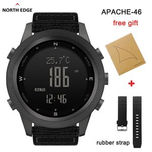 North Edge Apache-46 Men Men Digital Watch Outdoor Sports Runge Plaming Outdoor Sport Watch Altimeter Barometer Compass WR50M