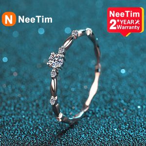 Fedi nuziali NeeTim D Color VVS1 Anello per donna Fine Jewely con Certificete 925 Sterling Sliver Regali di fidanzamento 230714