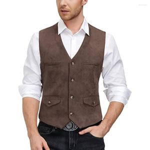 Men's Vests 2023 Suede Slim Single-breasted Vest Wedding Suit Groomsmen Dress Denim Office Casual