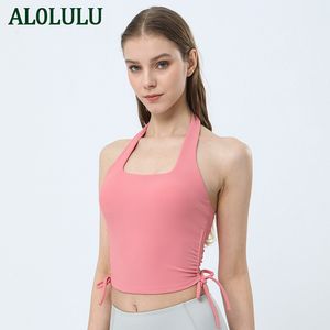 AL0LULU Yoga fitness vest women's drawstring sports top running sports tank tops