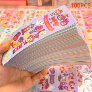 Kids Toy Stickers 100 Pieces of Laser Goo Card Childlike Childrens Suit with Ins for Lower Grades 230714