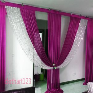 Lantejoulas swag designs decorações de casamento estilista swags para decoração de cenário cortina de festa celebração palco cenário cortinas 3m h291f