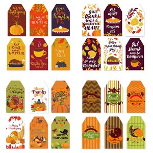 С Днем Благодарения теги со строкой 60,pcs/set maple leaf printed printed mabel bebember bevors favors