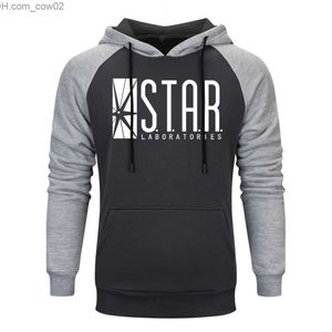 Men's Hoodies Sweatshirts Men's Socks Male Raglan Hoodies Star s.t.a.r.Labs Printed 2020 Spring Fall Sweatshirt Men's casual Hoodie Pullover top Z230719