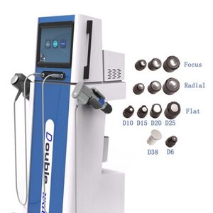 Pneumatische und elektromagnetische 2-in-1-Stoßwellenmaschine Schönheitsgesundheit Stoßwellenmaschine mit niedriger Intensität und Stoßwellengerät für Physiotherapie