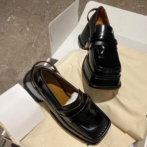 Платья обувь модная платформа кожа Oxfords Retro Black Женский роскошный дизайн роскошный дизайн