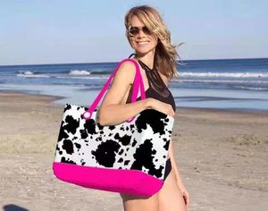 Borsa da spiaggia in EVA stampata all'aperto alla moda, borsa da spiaggia con foro, borsa da donna portatile di grande capacità