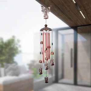 Garden Decorations 1set Antique Wind Chime Exquisite Vintage Decorative Metal Angel Windbell Hanging Pendant Ornament Yard Garden Decor Home Supply L230714