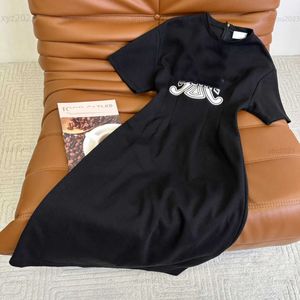 women designer clothing lady dresses Solid color girl dress Size S-L Fashion Letter logo printing girl skirt July10