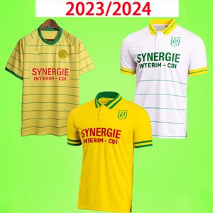 FCナンテスサッカージャージホームアウェイ80周年記念版2023 2024 Chirivella Sissoko Merlin Centonze Moutoussamy Girotto 23 24フットボールシャツ80年キット