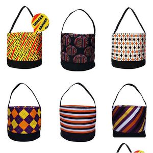 Andra festliga festförsörjningar Halloween Trick eller Treat Bags Candy Hinks Fabric Tote Bag For Drop Delivery Home Garden DHR9B