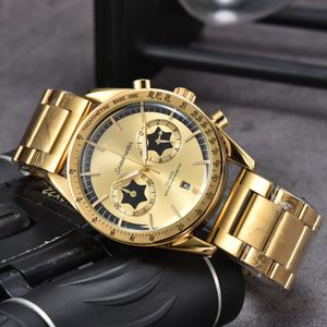 Omeg Forist Watches for Men 2023 Mens Watches All Dial Work Quartz Watch высококачественные высококачественные бренды роскошного бренда хронограф часы часы из нержавеющей стали Men Fashion 06