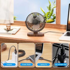 Electric Fans USB Desktop Mini Portable Office Fan Mini Fan Plug-In Mini Fan Portable Student Dormitory Electric Fan Desktop Wind Mute USB Fan