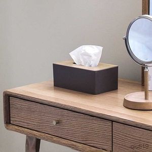 Tissue Boxes Napkins Tissue Box Napkin Holder Case Paper Box Container Bamboo Cover Solid Wood Hotel Storage Box Home Table Decoration R230715