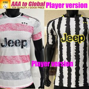 23 24 Juventuse Player Version Soccer Jerseys Vlahovic T.Weah 2023 2024 Pogba Chiesa Bonucci Danilo Locatelli Fagioli Rabiot Football Shirts Away Jersey