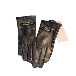 Women Leather Five Fingers Gloves Winter Short Fleece Glove Warming Thickened Glove Trendy Stylish Protective Gloves Gifts