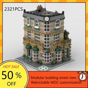 Action Toy Figures 2321pcs Art University Modular MOC Creative Street View Model Buildblocks Architecture DIY Education Assembly Gift 230713