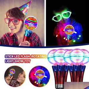 Светодиодная восточная игрушка Light Up Magic Ball Wand for Kids Performance Reps Flash Toys Fluorescence Stick светятся в темной палке Del Del Dhpil