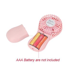 Elektriska fläktar Mini Portable Pocket Fan Cool Air Hand Håller Travel Cooler Cooling Mini Fans Power med 3x AAA Battery