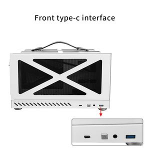 Taşınabilir mini bilgisayar şasi, masaüstü ITX anakart, SFX güç kaynağı, ofis diy gövdesi, K66 olmayan